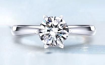 合合美钻.婚戒定制百合花-50分求婚女戒