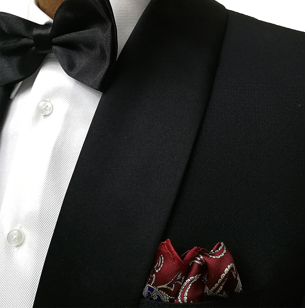 优山 纯黑色青果领修身男士结婚礼服