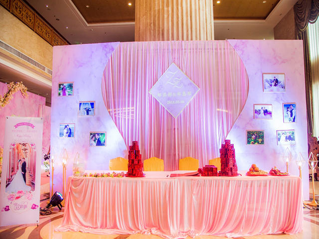 莆田本地婚庆服务粉色婚礼布置套餐