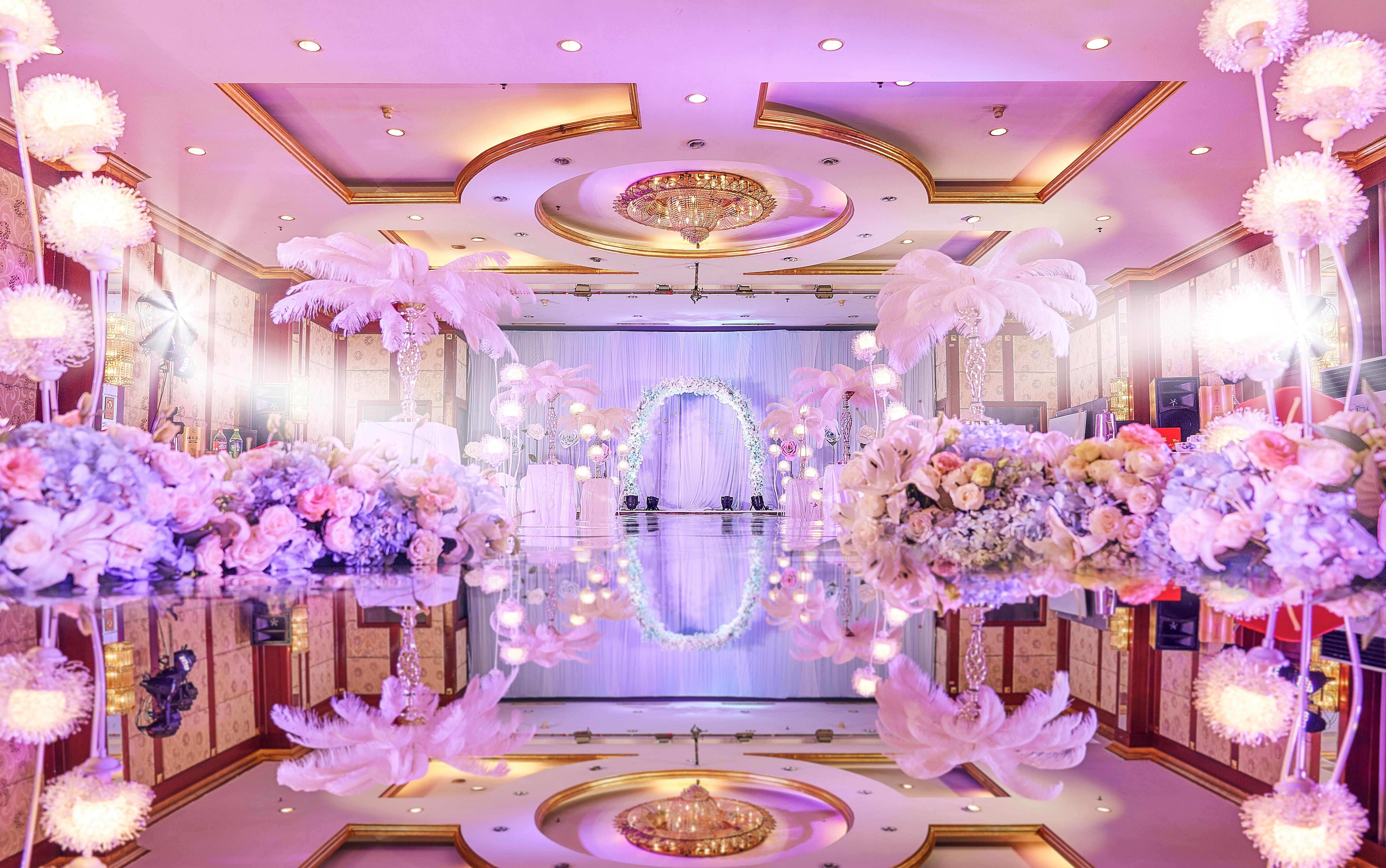 艾丽婚礼丰乐园酒店轻羽飞扬水蓝清新婚礼赠全套花车