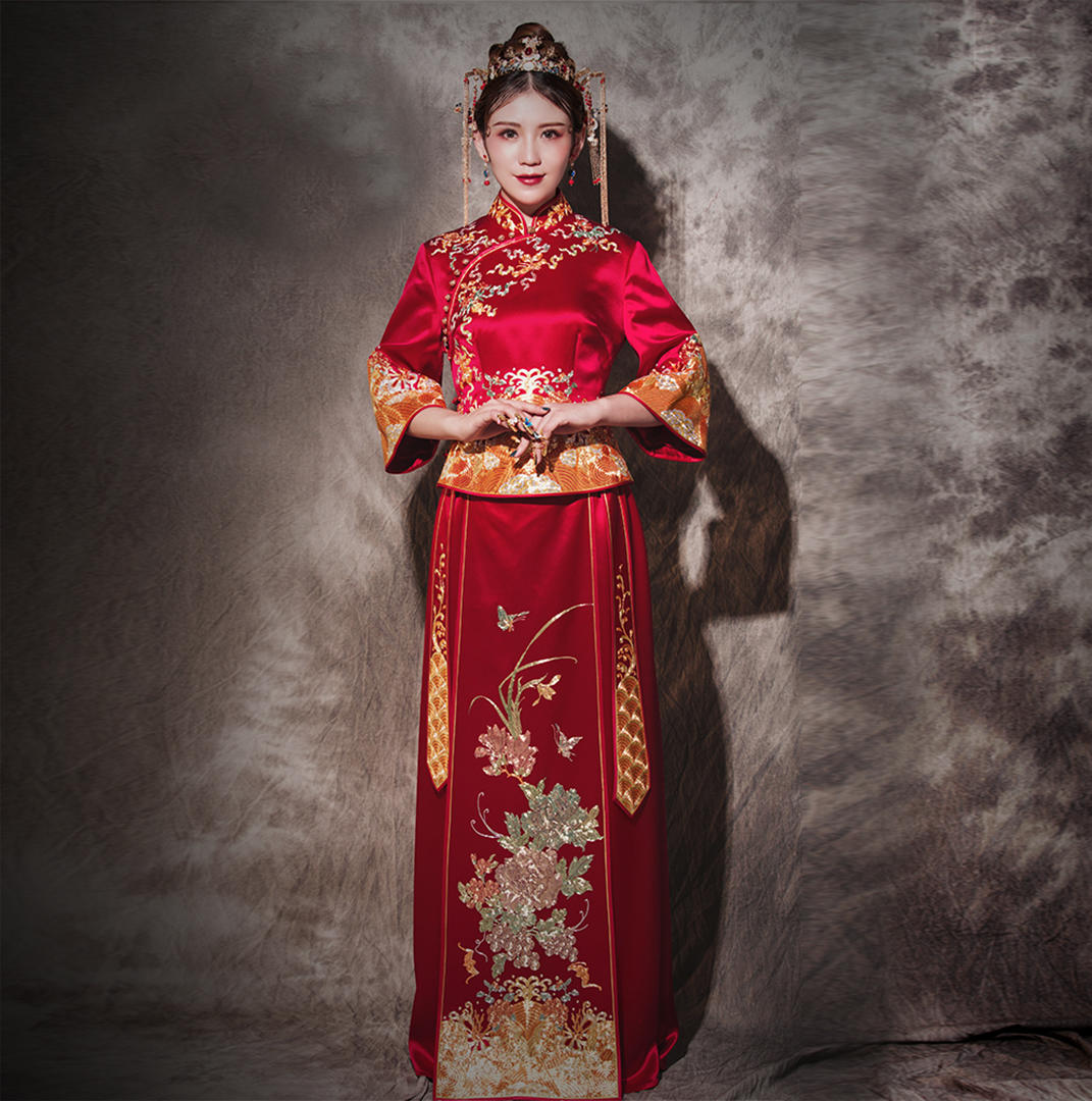 桂公子婚纱【盘金手秀吉祥八宝】