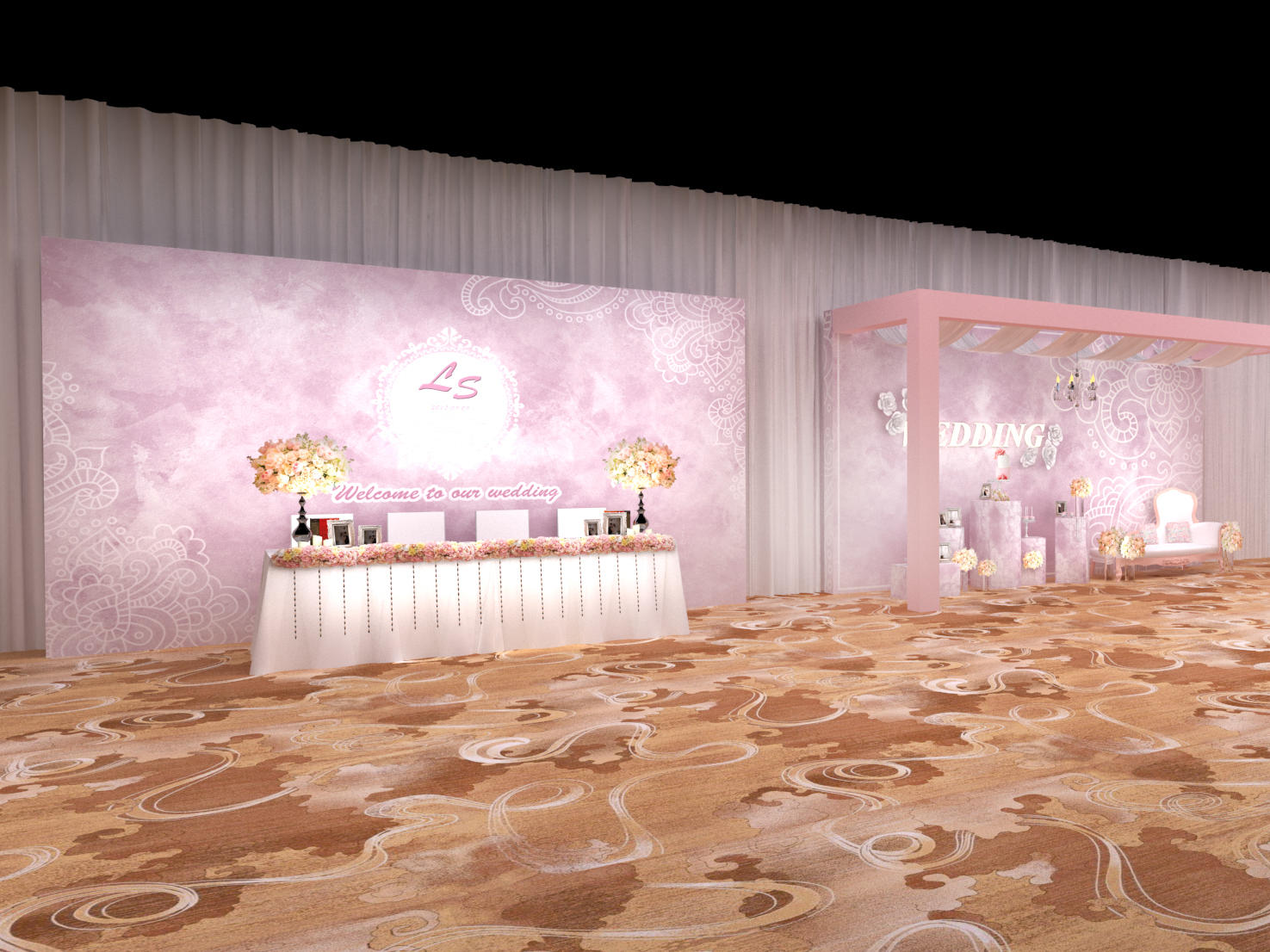 HR限时特惠 粉紫色主题婚礼 ‘初遇 ’活动大促