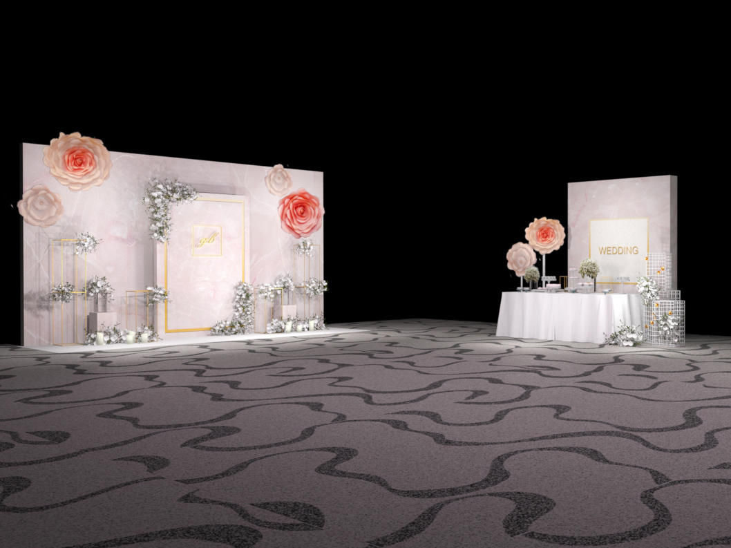 HR限时特惠 粉色大理石 心弦主题婚礼 优惠大促