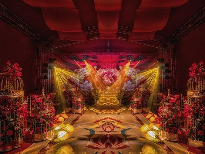 【十里红妆】17年大热 中式镜面T台超炫灯光布景