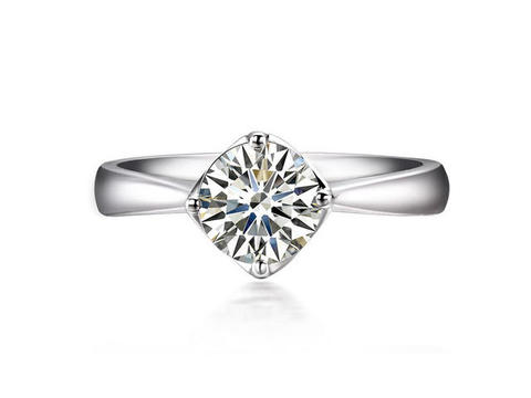 【爱的桂冠】 白18k金钻石戒指