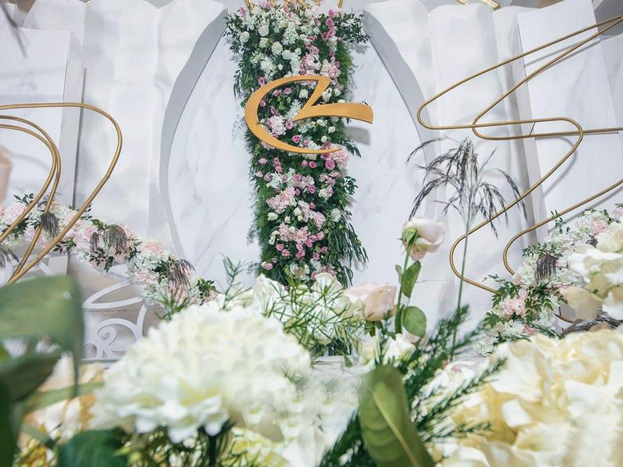 纯粹美好、素雅清爽的婚礼现场