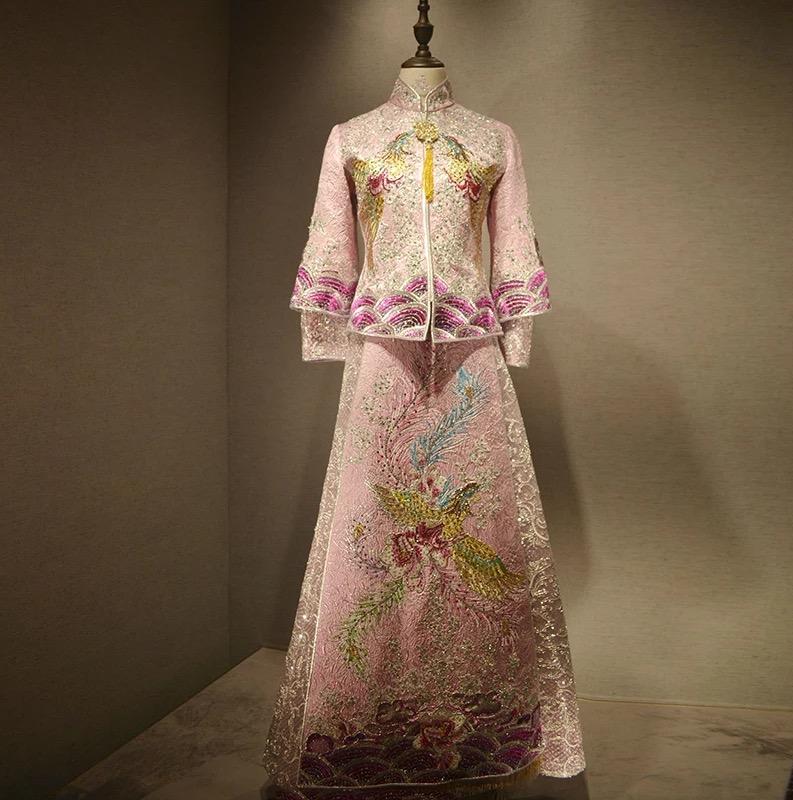 维诺婚纱【重手工精致系列】 中式嫁衣龙凤褂