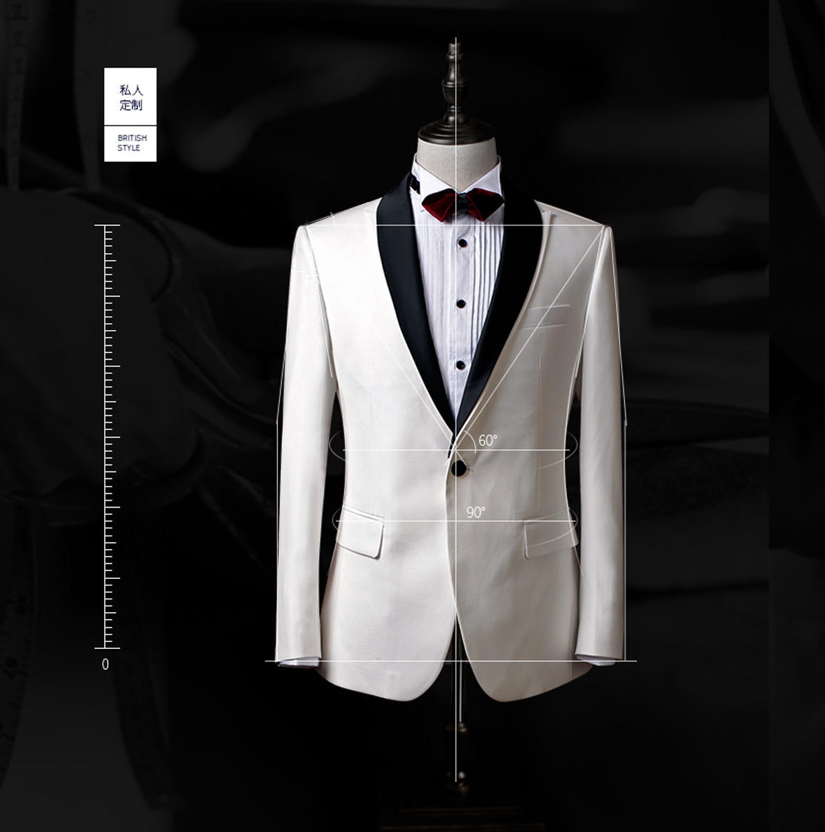 【A&K西服高级定制】男士婚礼西服高级定制五件套