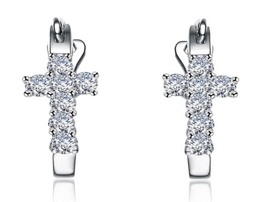 【久福源珠宝】守护-白18K金钻石耳环