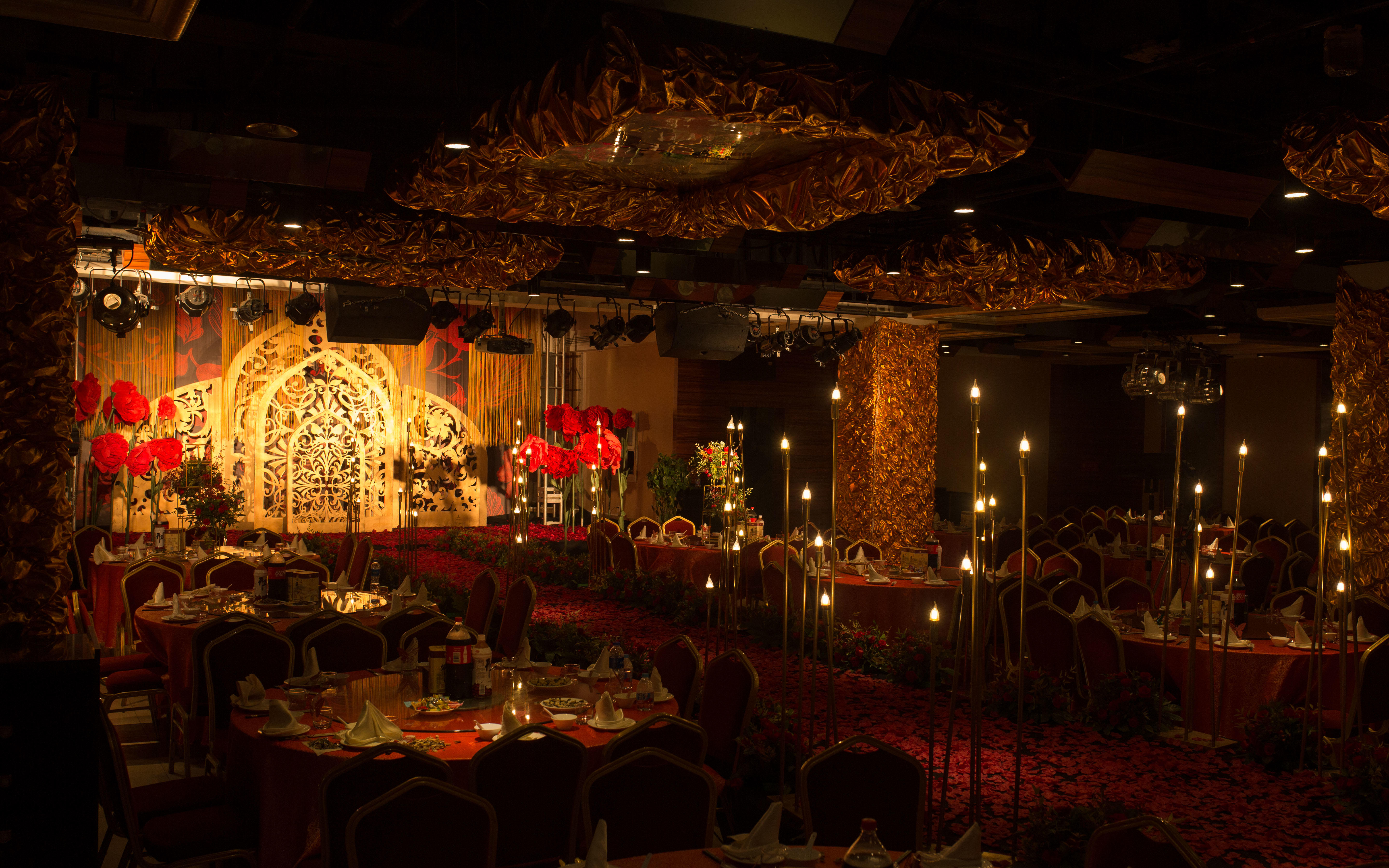 金百万-婚礼玫瑰金色婚礼