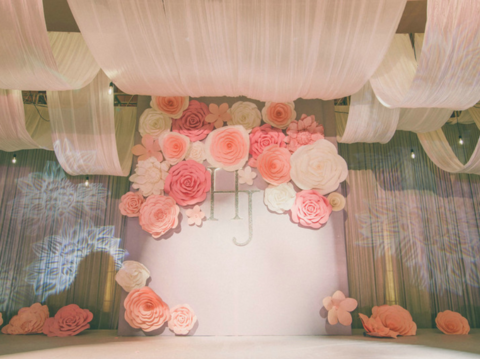 【宝隆婚礼】最新款的道具加上满分的花艺设计灰粉色
