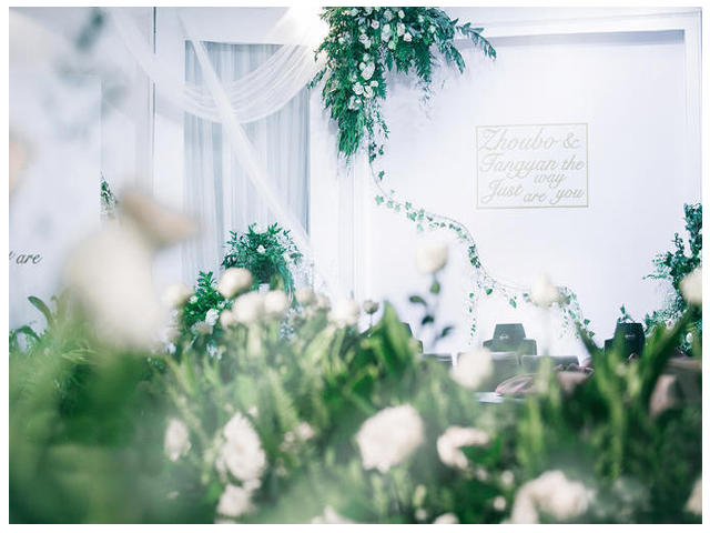 白绿系清新浪漫婚礼（包含四大）