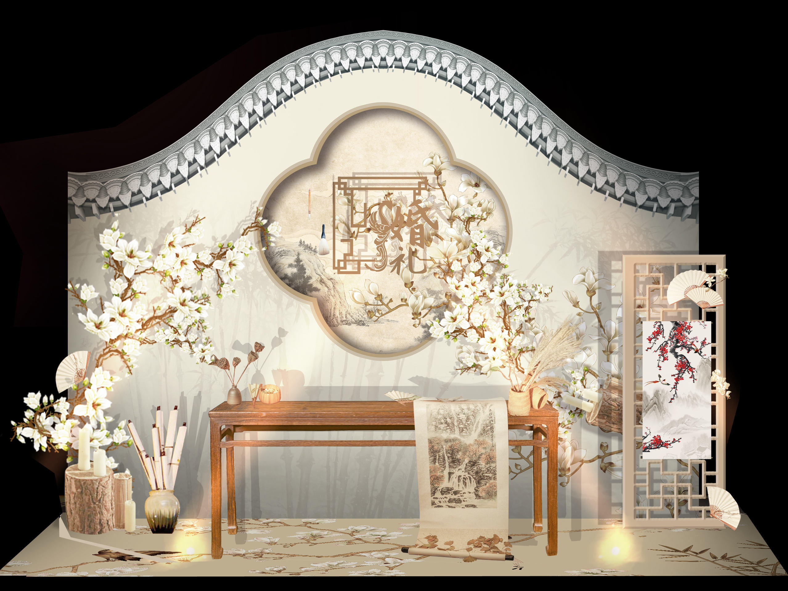 莫妮卡婚礼新中式婚礼案例