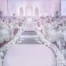 淡粉色淡紫色室内简洁风格婚礼