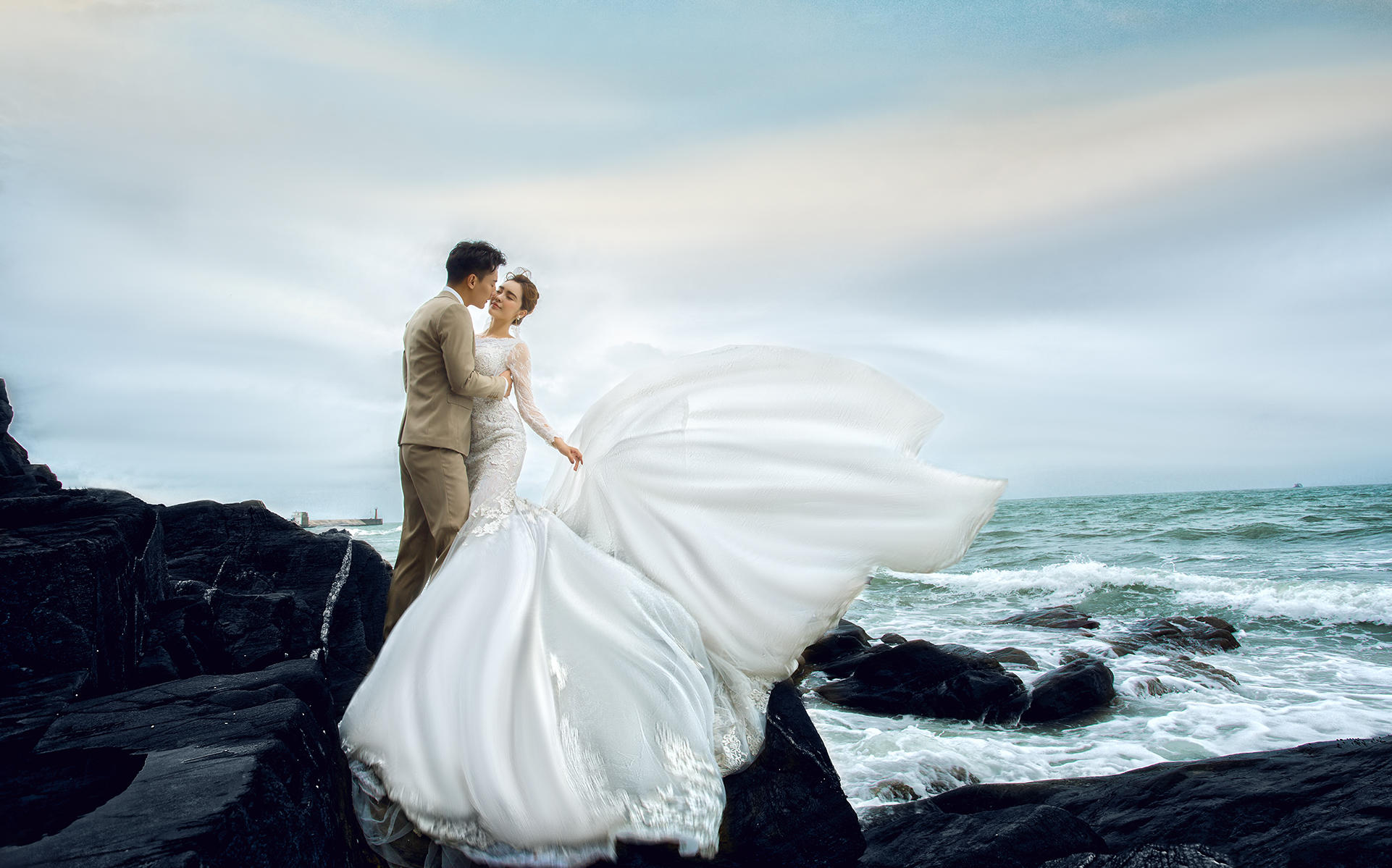 浪漫海景拍摄+水晶教堂+海天一线8服8造