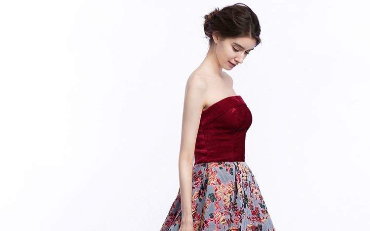 La Promise | 丝绒抹胸款敬酒服