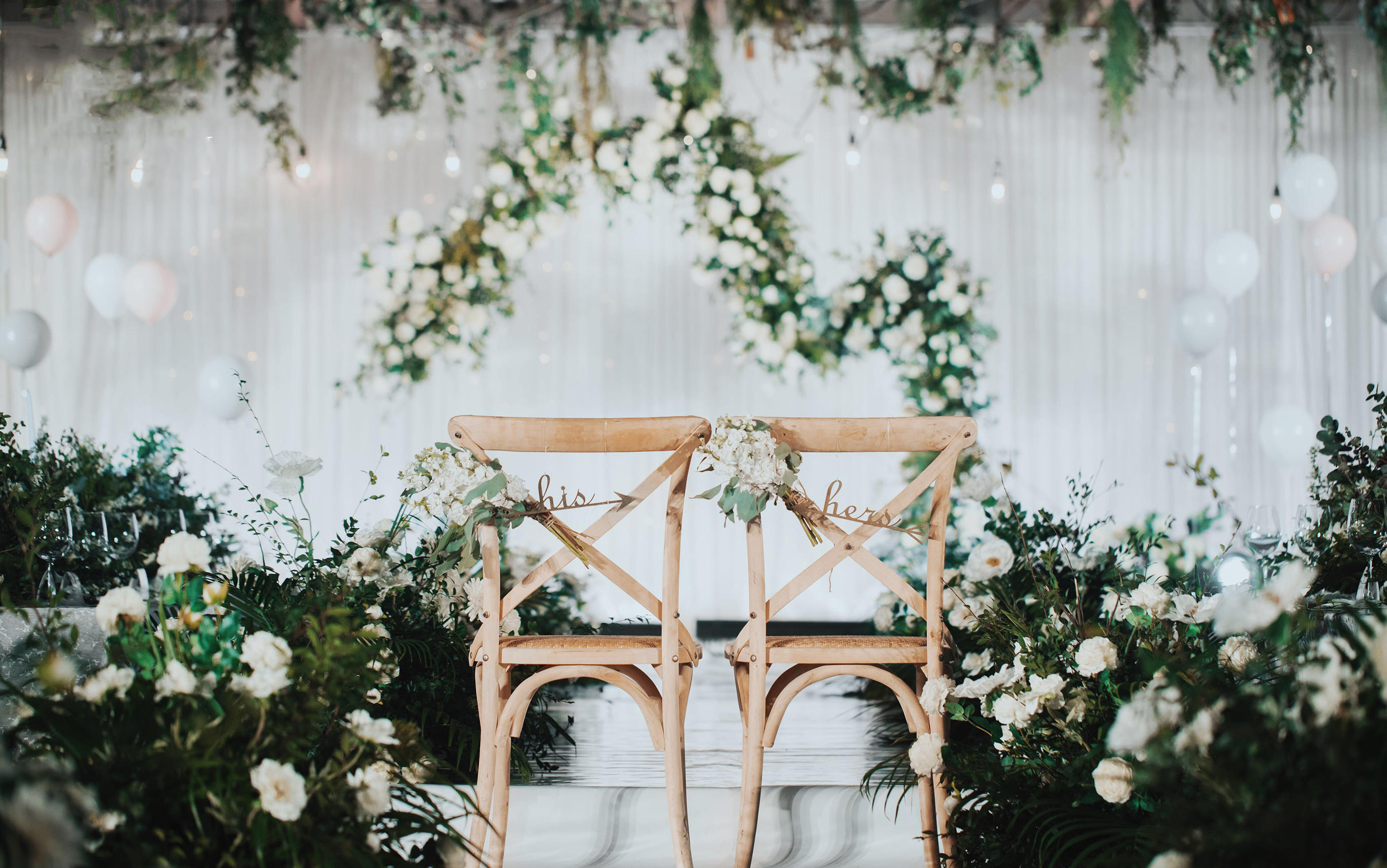 【九號球婚礼】白绿金ins风森系婚礼