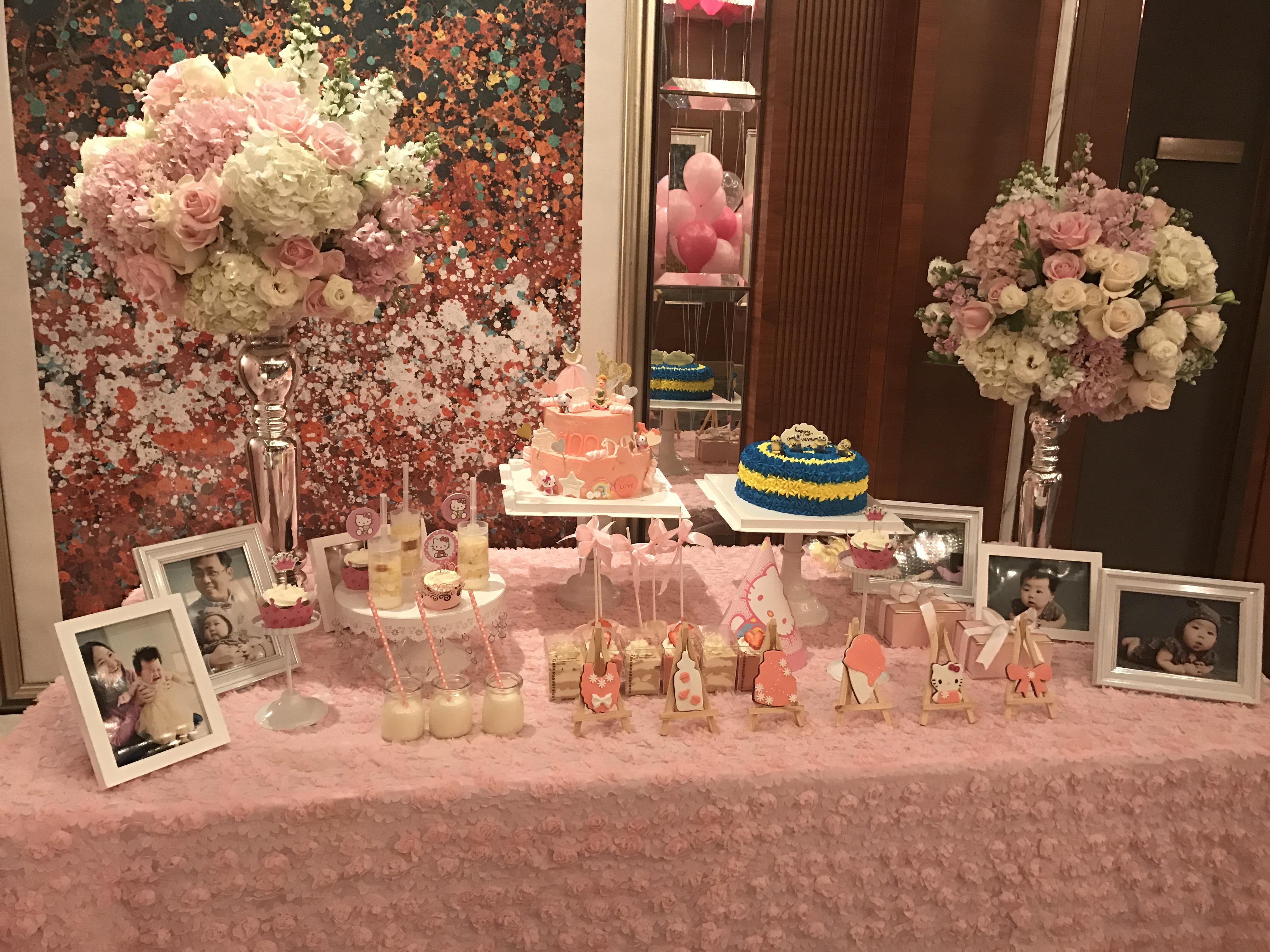 粉色系1300元，婚禮甜品臺(tái) 粉系寶寶宴