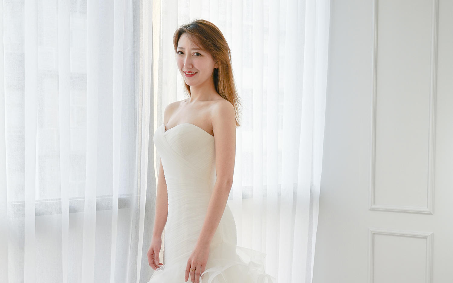 CHERI MARIE抹胸鱼尾婚纱 