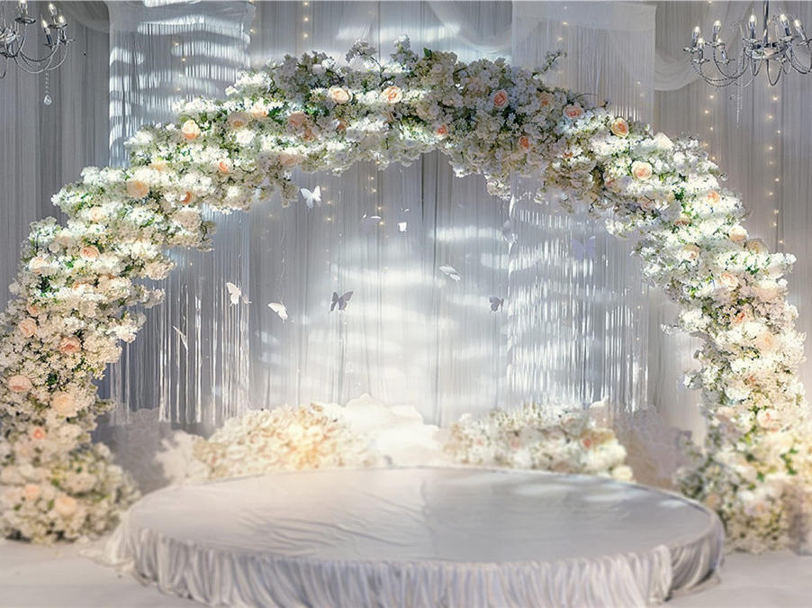 意芙婚礼—韩式樱花蝴蝶拱门 浪漫套系