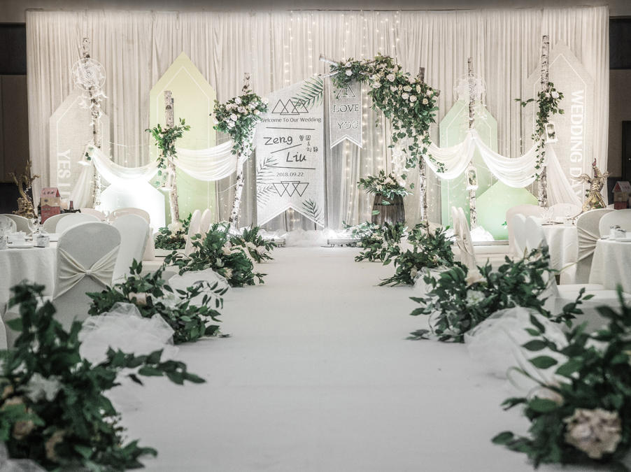 【安小静婚礼定制】你的名字白绿婚礼套餐