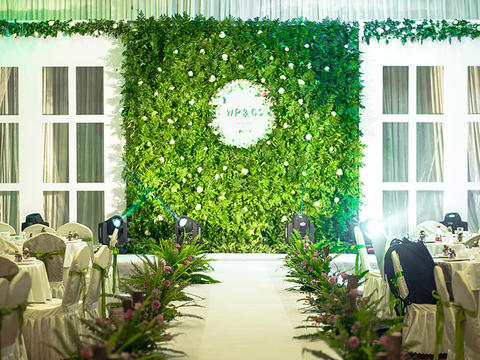 「小清新森系」小厅婚礼之选 原生态绿植墙温馨浪漫