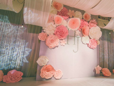 【宝隆婚礼】最新款的道具加上满分的花艺设计灰粉色