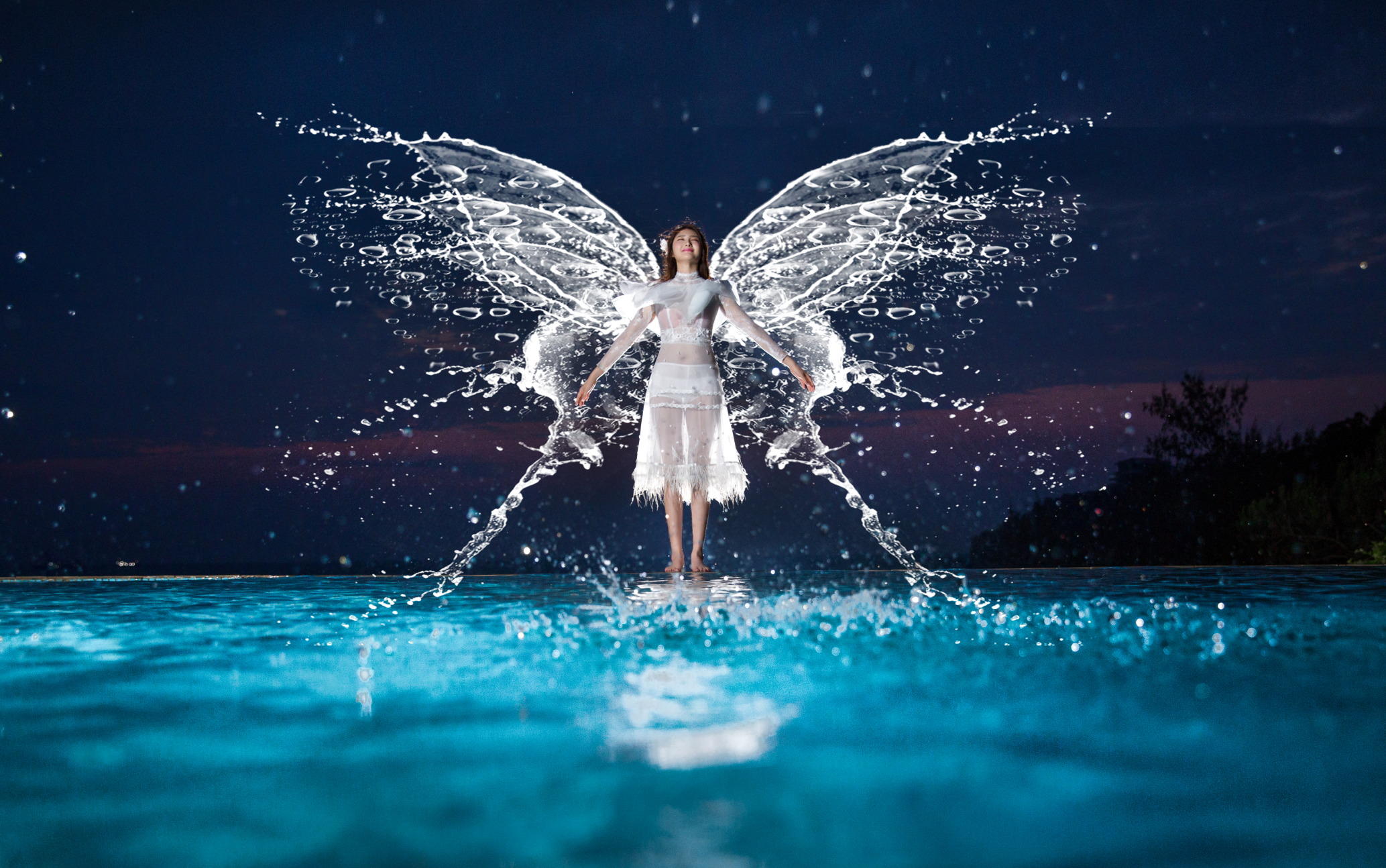 北海海景基地拍摄婚纱照4999元送全新婚纱1件