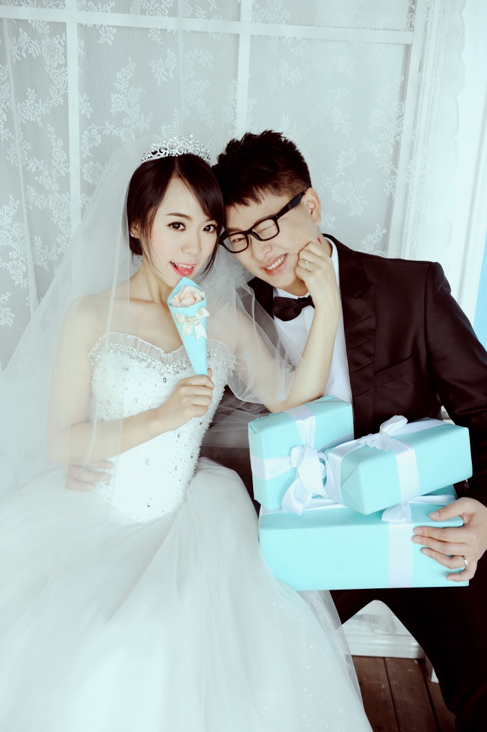 镜子婚纱照，美美的。
