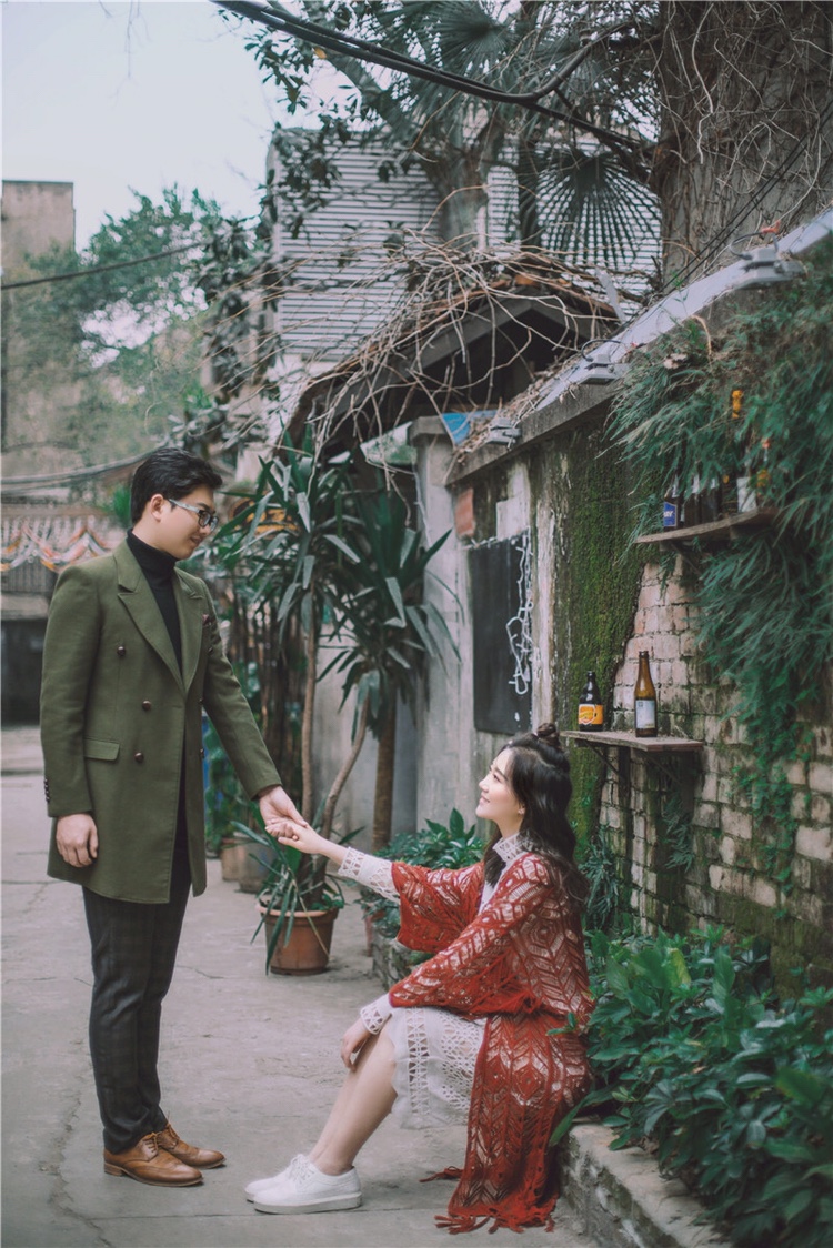 没想到在武汉也能拍出日系清新风格的婚纱照