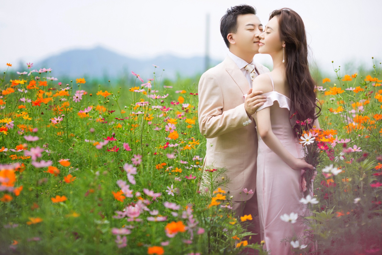清新自然系婚纱照