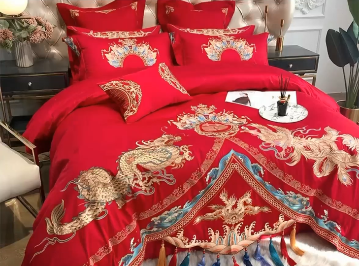 平民版嫁妆被子四件套，最便宜的不超过百元