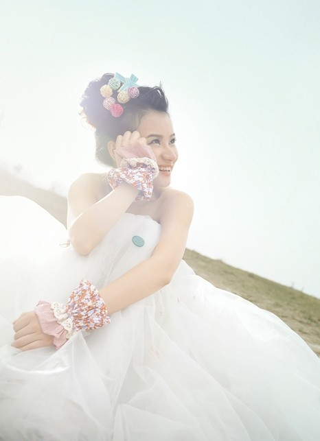 小清新婚纱照 婚纱照也要少女气息