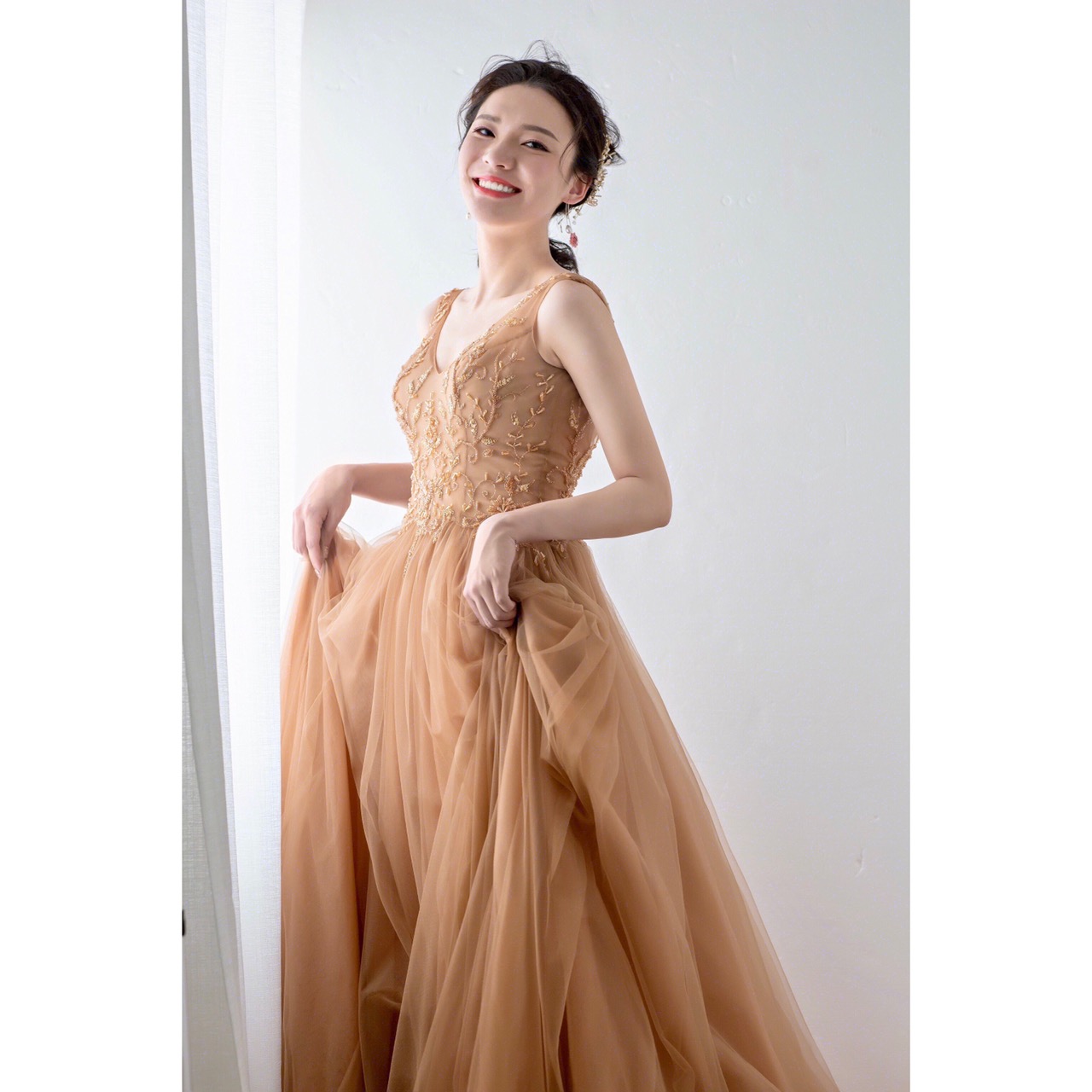 肩宽腰细👰抹胸婚纱控的试纱记录📝
