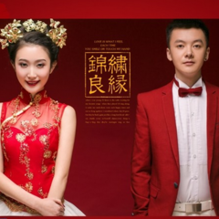 糖果妹的中国风婚纱照 上精修片和相册排版