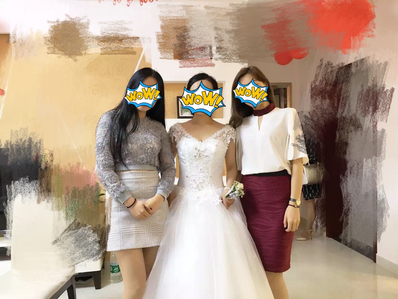 转让婚纱礼服，附送头纱伴娘服，给有缘人，超多详细细节图