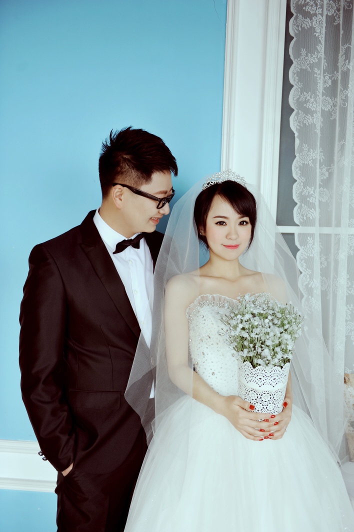 镜子婚纱照，美美的。