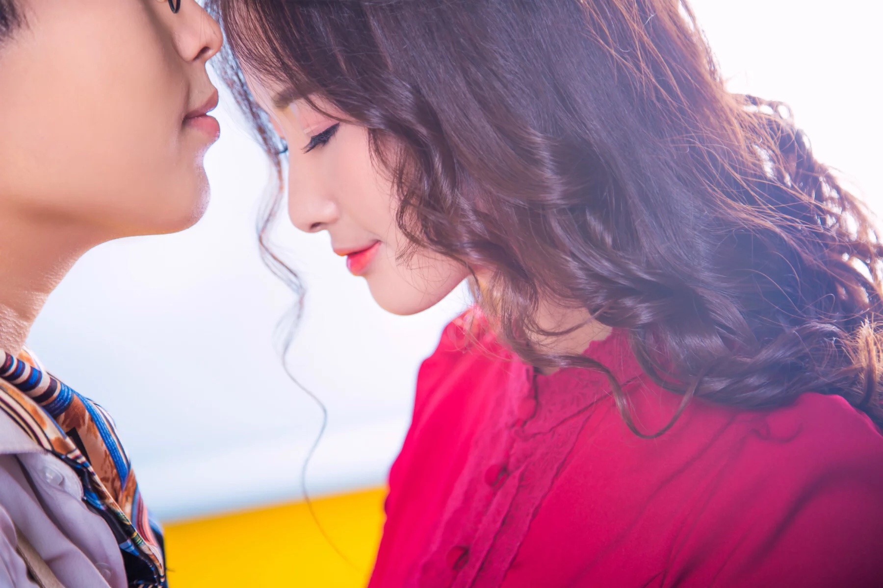 婚纱照之前的情侣写真吧
