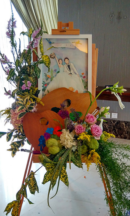 3万5搞定水彩主题婚礼 水彩婚纱照美爆朋友圈