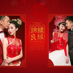 糖果妹的中国风婚纱照 上精修片和相册排版