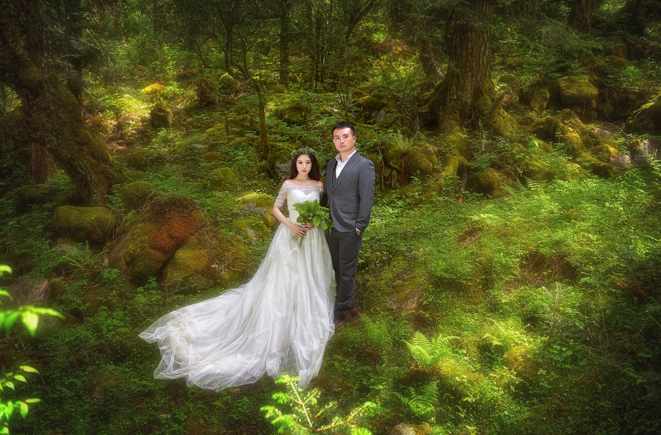 陪你在4000的海拔拍婚纱照……是需要多大的勇气……大爱森系