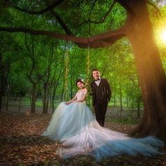 终于拍到了最美的森系婚纱照和花海，完成人生的一件大事