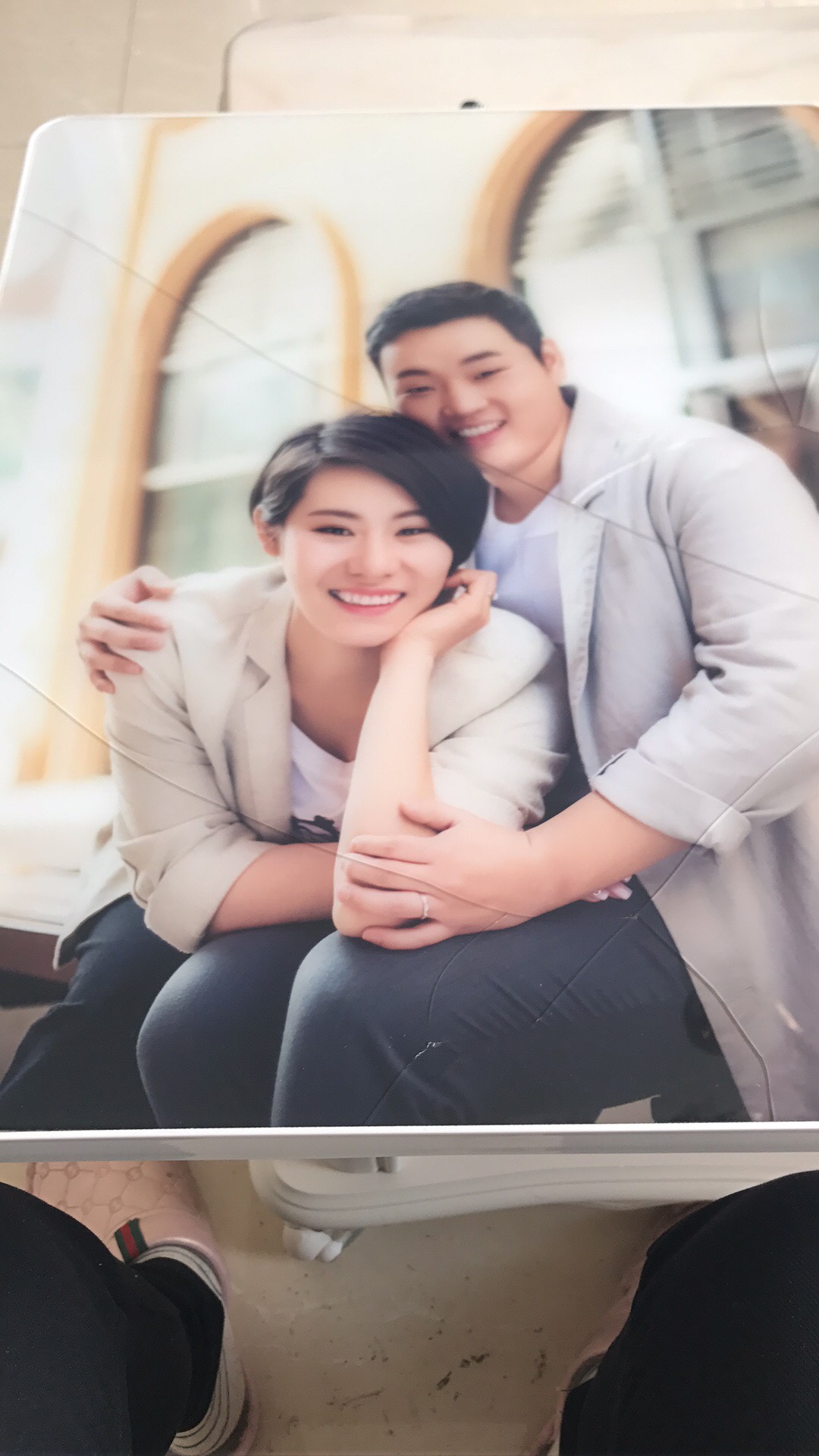 结婚照今天发现摔了