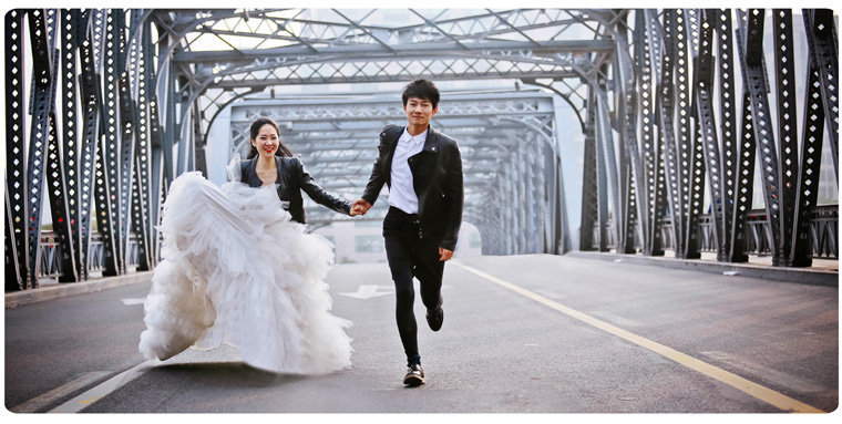 婚纱照出炉啦！冬天拍真是不容易啊