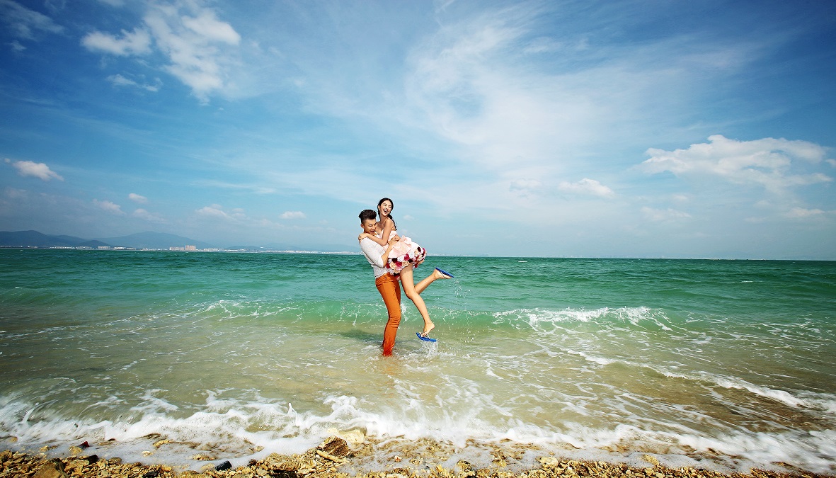 浪漫日照海景旅行拍摄