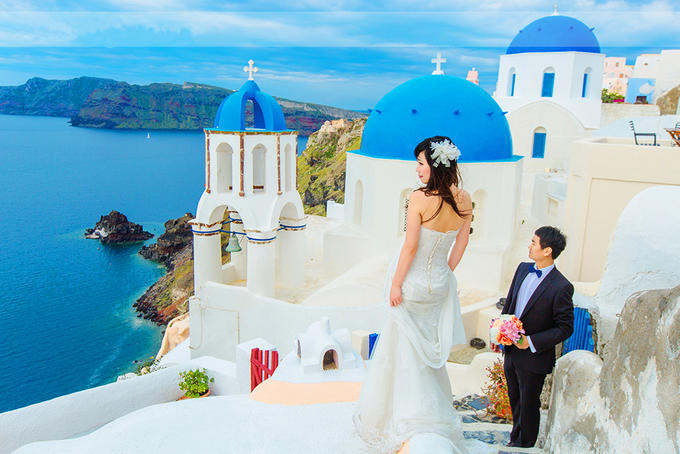 希腊圣托里尼婚纱摄影套系