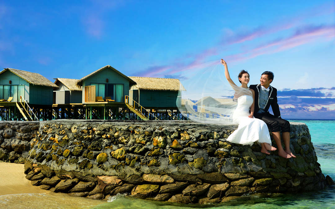 爱在旅途马尔代夫旅游婚纱摄影纯拍摄套系