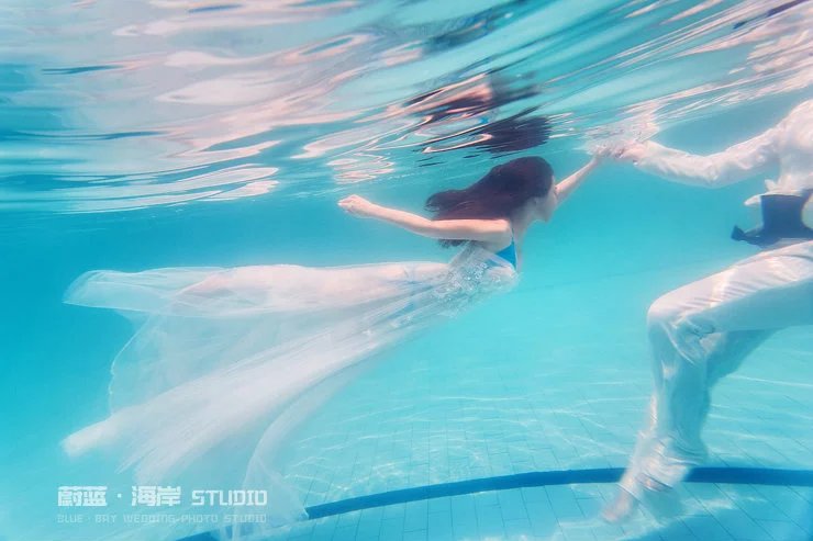 韓式水下唯美婚紗攝影
