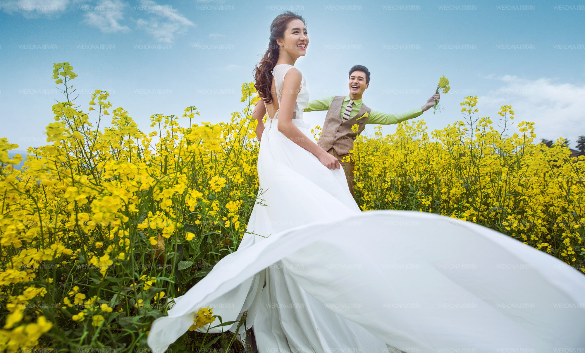 维罗纳婚纱摄影【样片】花海——油菜花