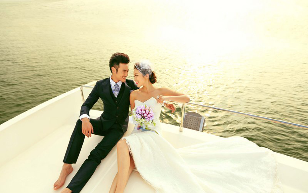 時尚游艇婚紗攝影+和你在一起